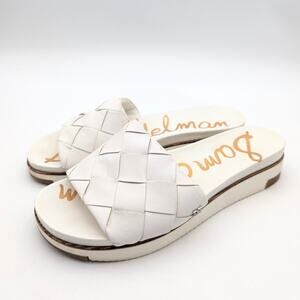 Sam Edelman Adaley Slide Sandal Women's Leather White Size US9M EU39